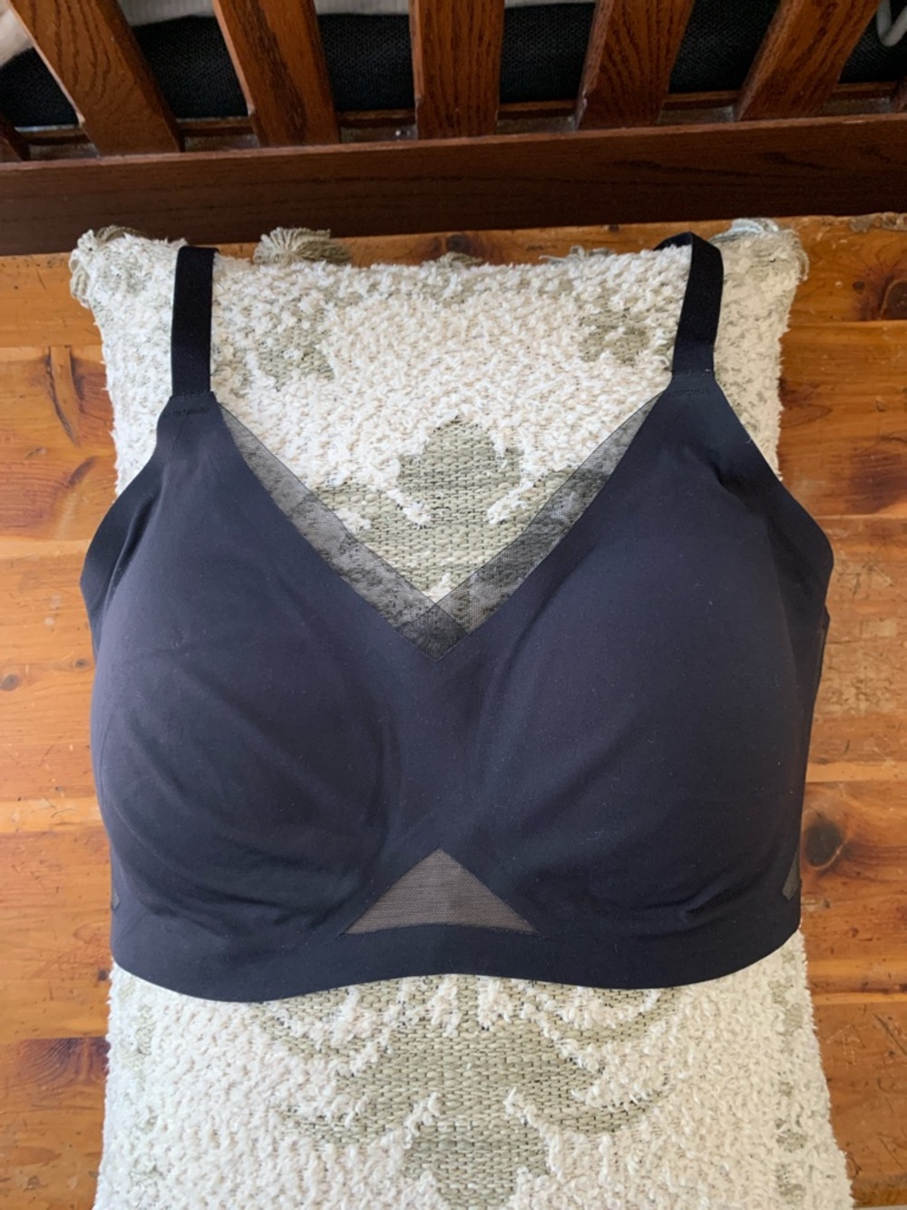 Honeylove Black Wireless Lace-Trim Bralette